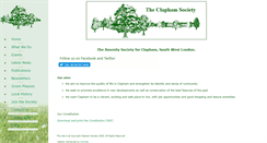 Desktop Screenshot of claphamsociety.com